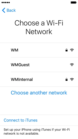 Press the required Wi-Fi network. Press the required Wi-Fi network.