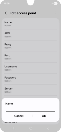 Key in Vodafone MMS and press OK. Key in Vodafone MMS and press OK.