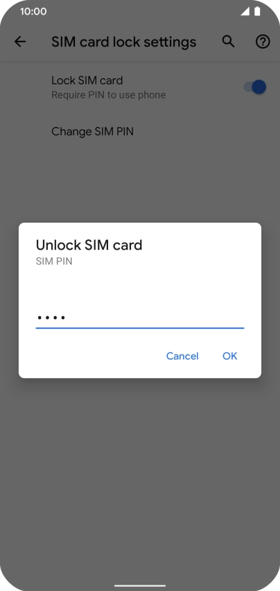 Key in your PIN and press OK. Key in your PIN and press OK.