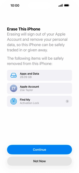 Press Continue. Press Continue.