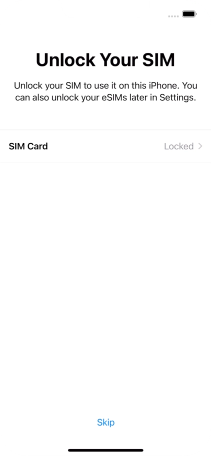 Press SIM Card. Press SIM Card.