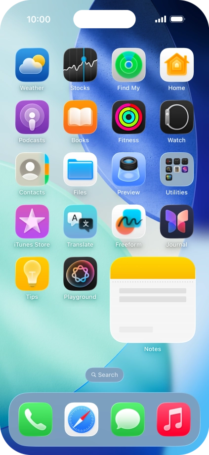 If you're using a Widget Stack: slide up or down on the stack to select the required widget. If you're using a Widget Stack: slide up or down on the stack to select the required widget.