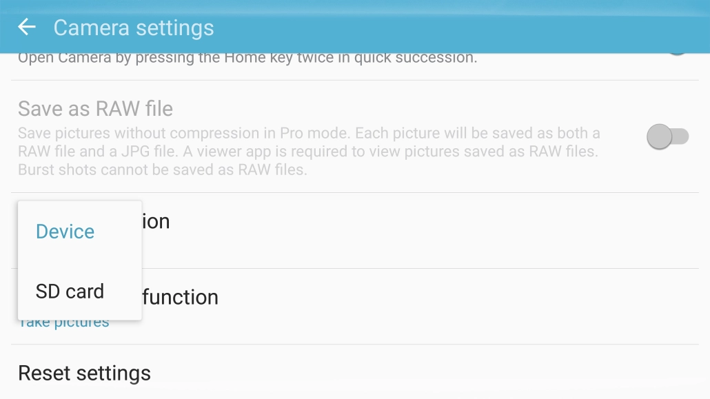 Press the required setting. Press the required setting.