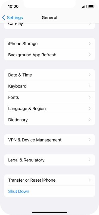 Press Transfer or Reset iPhone. Press Transfer or Reset iPhone.