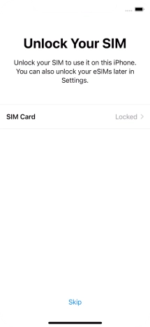 Press SIM Card. Press SIM Card.
