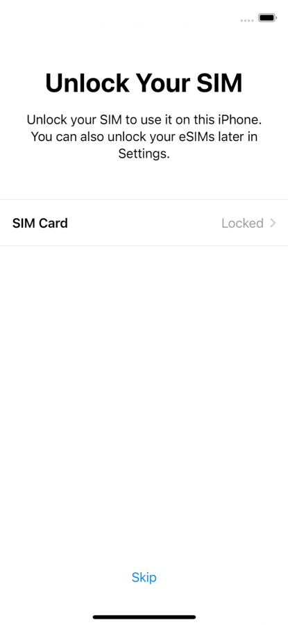 Press SIM Card. Press SIM Card.