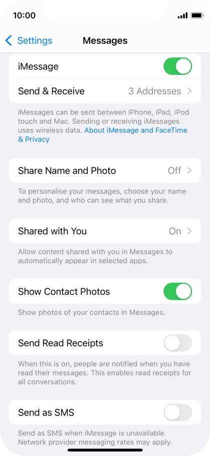 Press the indicator next to Press the indicator next to