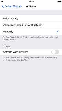 Press the required setting. Press the required setting.