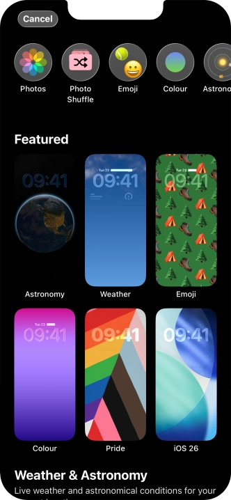 Press the required category and follow the instructions on the screen to select the required background image. Press the required category and follow the instructions on the screen to select the required background image.