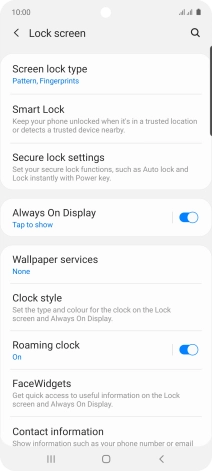 Press Screen lock type and key in the current phone lock code. Press Screen lock type and key in the current phone lock code.