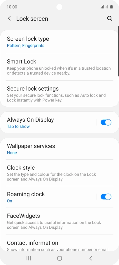 Press Screen lock type and key in the current phone lock code. Press Screen lock type and key in the current phone lock code.
