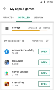 Press the required app. Press the required app.