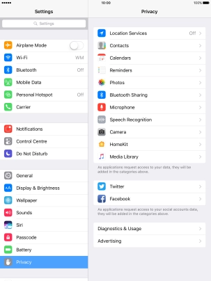 Press Location Services. Press Location Services.