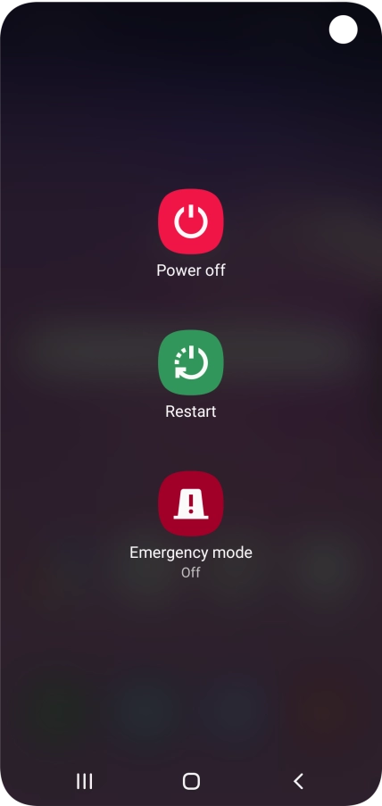 Press Power off. Press Power off.