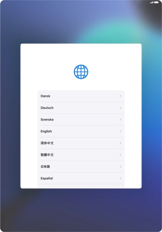 Press the required language. Press the required language.