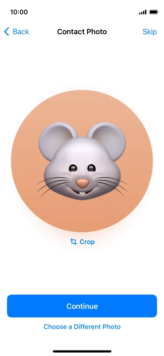 Follow the instructions on the screen to customise the selected picture and press Continue. Follow the instructions on the screen to customise the selected picture and press Continue.