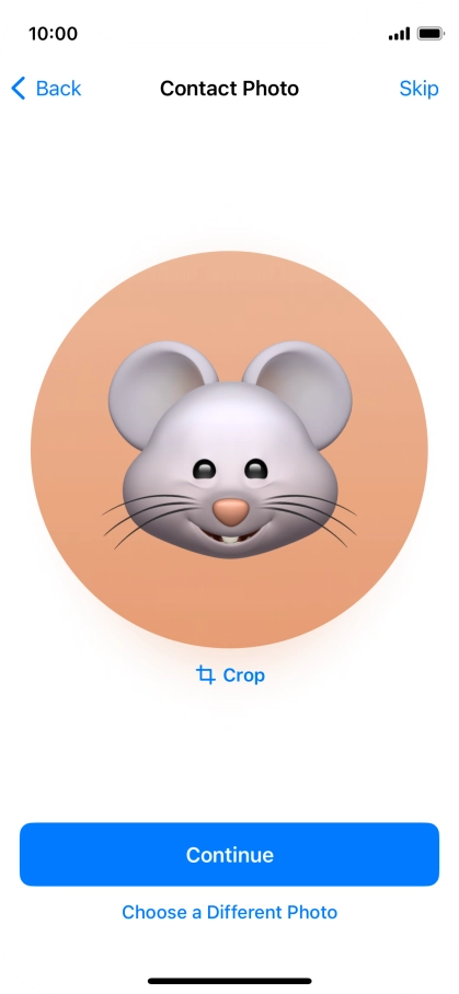 Follow the instructions on the screen to customise the selected picture and press Continue. Follow the instructions on the screen to customise the selected picture and press Continue.