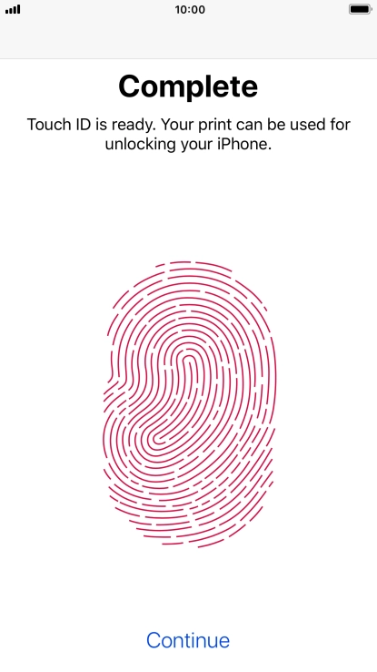 Press Continue. If you haven't previously selected a phone lock code, key in a code of your own choice twice. Press Continue. If you haven't previously selected a phone lock code, key in a code of your own choice twice.