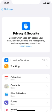 Press Location Services. Press Location Services.
