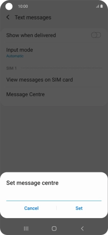 Key in +61415011501 and press Set. Key in +61415011501 and press Set.