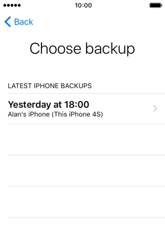 Press the required backup and your phone restores the contents of the selected backup. Follow the instructions on the screen to complete the activation. Press the required backup and your phone restores the contents of the selected backup. Follow the instructions on the screen to complete the activation.