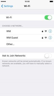 Press the required Wi-Fi network and key in the password for the Wi-Fi network. Press the required Wi-Fi network and key in the password for the Wi-Fi network.