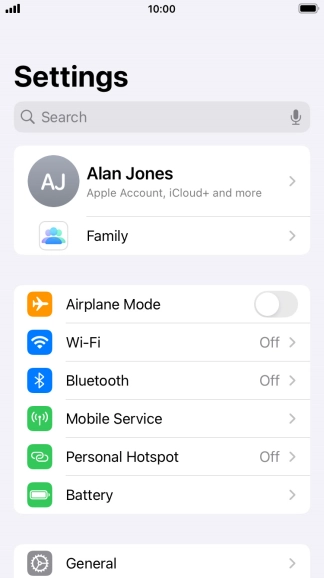 Press Personal Hotspot. Press Personal Hotspot.