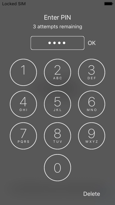 Key in your PIN and press OK. Key in your PIN and press OK.