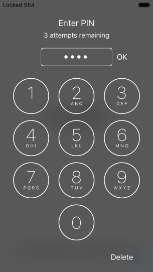 Key in your PIN and press OK. Key in your PIN and press OK.