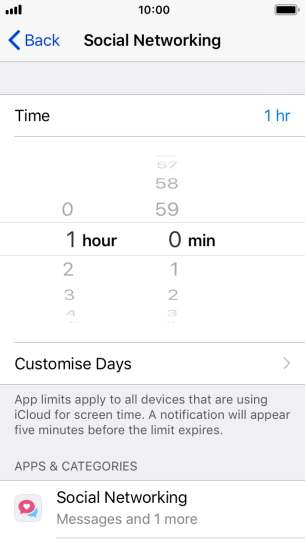 Press Customise Days. Press Customise Days.