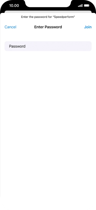 Key in the password for the Wi-Fi network and press Join. Key in the password for the Wi-Fi network and press Join.