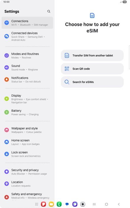 Press Scan QR code. Press Scan QR code.