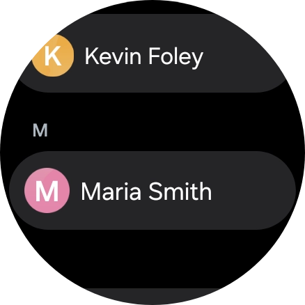 Press the required contact. Press the required contact.