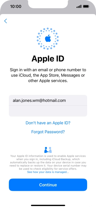 Press Continue. Press Continue.
