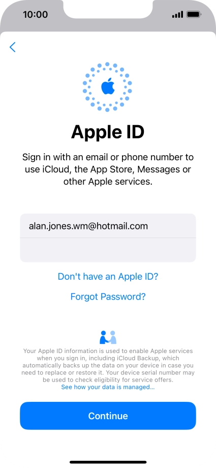 Press Continue. Press Continue.