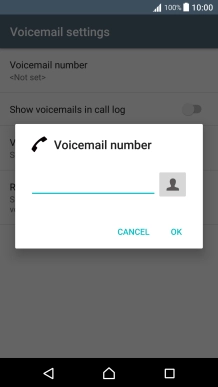 Key in +61414121121 and press OK. Key in +61414121121 and press OK.