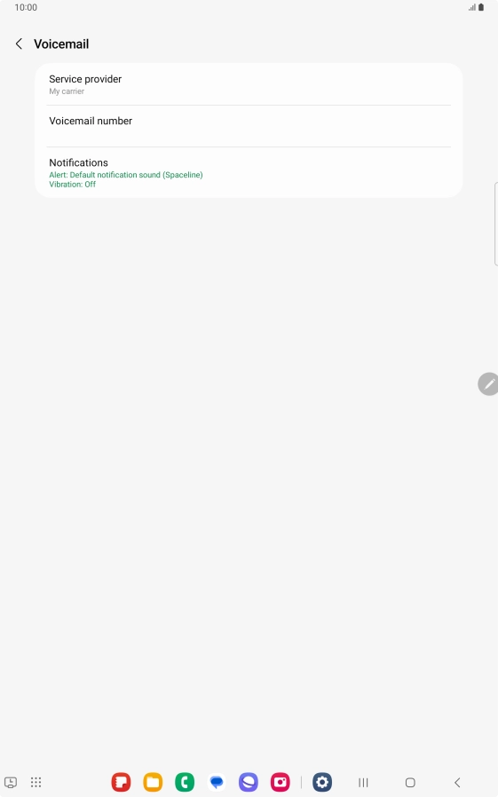 Press Voicemail number. Press Voicemail number.