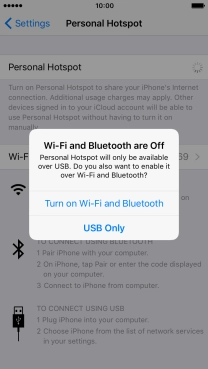 Press Turn on Wi-Fi and Bluetooth. Press Turn on Wi-Fi and Bluetooth.