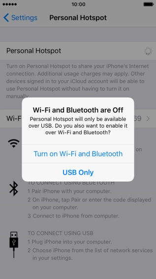 Press Turn on Wi-Fi and Bluetooth. Press Turn on Wi-Fi and Bluetooth.