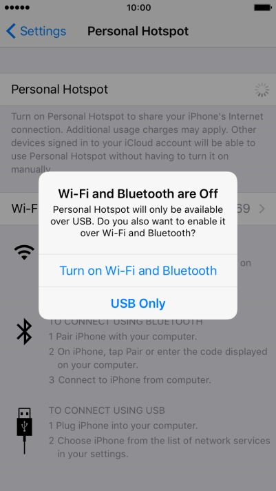 Press Turn on Wi-Fi and Bluetooth. Press Turn on Wi-Fi and Bluetooth.