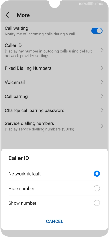 Press Show number to turn on caller identification. Press Show number to turn on caller identification.