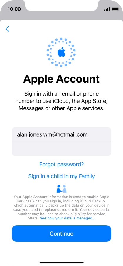 Press Continue. Press Continue.