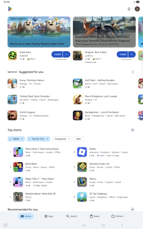 Press the profile icon. Press the profile icon.