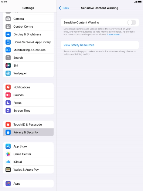 Press the indicator next to Press the indicator next to