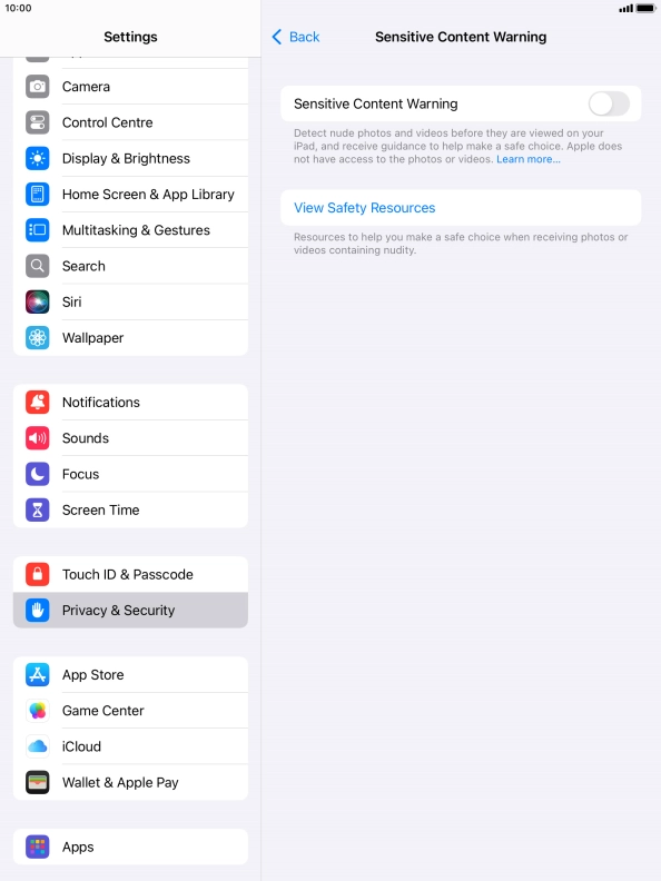 Press the indicator next to Press the indicator next to
