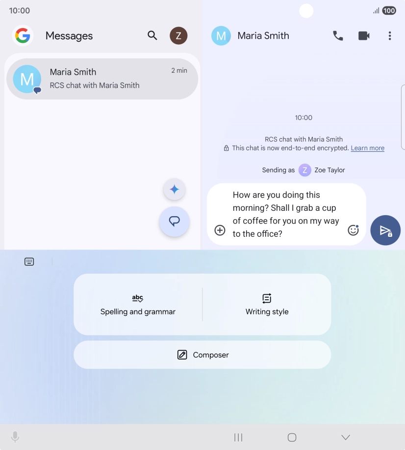 To change the writing style of your text, press Writing style and follow the instructions on the screen to use the function. To change the writing style of your text, press Writing style and follow the instructions on the screen to use the function.