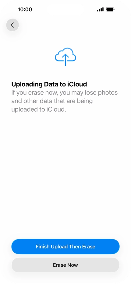 Press Erase Now. Press Erase Now.