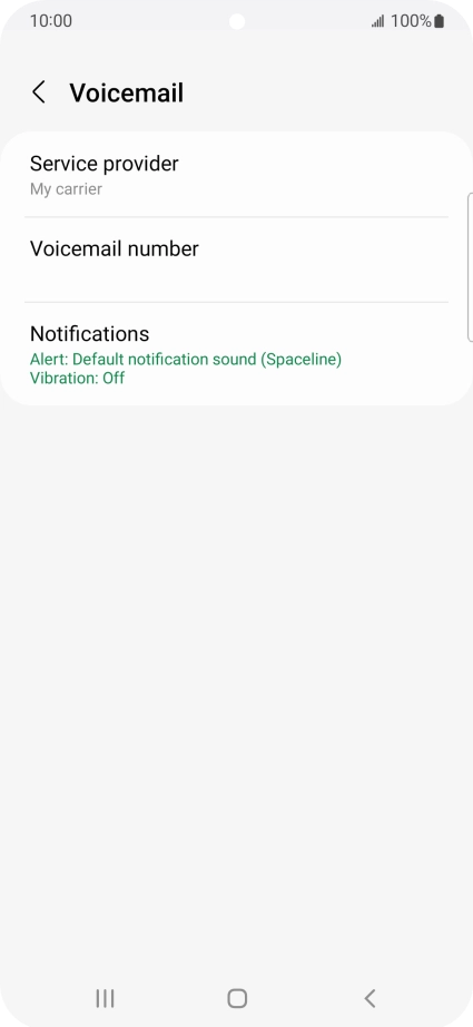 Press Voicemail number. Press Voicemail number.