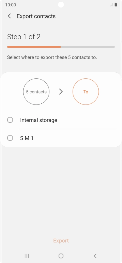 Press the name of the SIM. Press the name of the SIM.