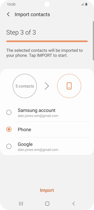 Press Import. Press Import.